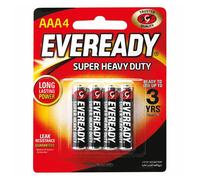 Eveready Super Heavy-duty Battery AAA 4pk (Black)