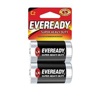 Eveready Super Heavy Duty C Zinc Carbon Batteries 2 pk Carded