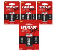 Eveready Zinc 9V Batteries - 4 Pack | Reliable Power for Smoke Alarms, Radios, Test Equipment & Everyday Devices