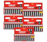 Eveready Zinc AA Batteries - 50 Pack | 1.5V Long-Lasting Zinc Carbon Batteries for Everyday Use | Ideal for Low-Drain Devices Like Remote Controls, Clocks, Radios, Toys & Flashlights