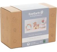 EverEarth EE33903 Wooden Baby Gift Set - Gift Set for Birth for Boys, Girls and Expecting Parents - Wooden Toy Baby Gift Made of Stacking Tower and Duck Grasping Toy - Newborn Gifts