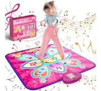 Evereden Dance Mat Toys Birthday Gifts for 3 4 5 6 7 8-12 Year Old Girls, Princess Theme Music Dance Pad with 7 Game Modes, Adjustable Volume, LED Light