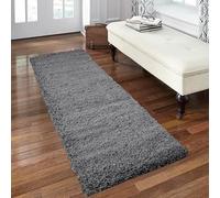 Everest 5cm shaggy Rugs for living room thick pile modern rugs for bedroom, kitchen, hallway, runner, kids' room, small to Large fluffy carpet, dark grey 60x230cm Runner