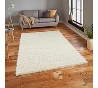 Everest 5cm shaggy Rugs for living room thick pile modern rugs for bedroom, kitchen, hallway, runner, kids' room, small to Large fluffy carpet, Cream 160x230cm