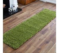 Everest 5cm shaggy Rugs for living room thick pile modern rugs for bedroom, kitchen, hallway, runner, kids' room, small to Large fluffy carpet, Lime Green 60x230cm Runner