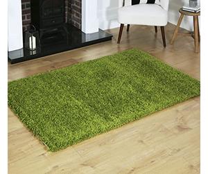 Everest 5cm shaggy Rugs for living room thick pile modern rugs for bedroom, kitchen, hallway, runner, kids' room, small to Large fluffy carpet, Lime Green 160x230cm
