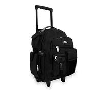 Everest Deluxe Wheeled Backpack, Black, One Size