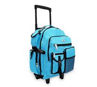 Everest Deluxe Wheeled Backpack, Turquiose, One Size, Modern