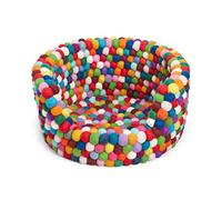 Everest Dog Bed, Handmade using felted wool, 100% New Zealand wool (L, Multi Colour)