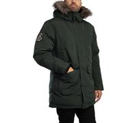 Everest Faux Fur Parka Jacket Cedar Dark Green M