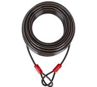 EVEREST FITNESS Heavy Duty Bike Lock Cable for Security - 10 m Long x 10mm - Universal Anti Theft Steel Bicycle Loop Cable - Compatible with All Bike Locks