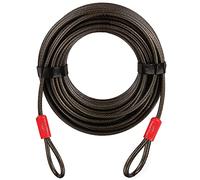 EVEREST FITNESS Heavy Duty Bike Lock Cable for Security - 20 m Long x 6mm - Universal Anti Theft Steel Bicycle Loop Cable - Compatible with All Bike Locks