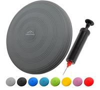 EVEREST FITNESS wobble cushion, air-filled, Ø 33 cm, air pump included | balance cushion, core stability disc, ball cushion, balance ball (gray)