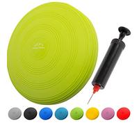 EVEREST FITNESS wobble cushion, air-filled, Ø 33 cm, air pump included | balance cushion, core stability disc, ball cushion, balance ball (Green)