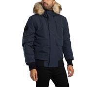 Superdry Men's Everest Hooded Puffer Bomber Jacket, Blue