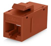 Everest Media Solutions RJ45 CAT6 Keystone Coupler in Orange - 24-Pack - Female to Female Ethernet Keystone Jack for Standard Wall Plates & Patch Panels - UTP RJ45 Coupler Extender, 40270