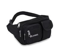 Everest Multiple Pocket Waist Pack, Black, One Size