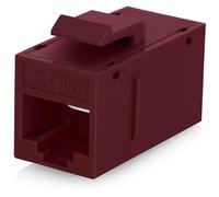 Everest RJ45 CAT6 Keystone Coupler in Red (6-Pack) - RJ45 Coupler - Cat6 Keystone Jacks