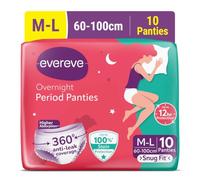 EverEve Ultra Absorbent, Heavy Flow Disposable Period Panties for Sanitary Protection, M-L (10 Pcs)