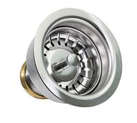 Everflow Stainless Steel Deep Duo Strainer 7532, Snaplock Basket with Brass Lock & Brass Slip Nut, Fits Sinks with 3-1/2 Inch, 4 Inch Opening, Ball Bearing Snap Post, Rolled Edge, Corrosion Resistant