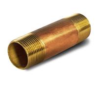 Everflow Supplies NPBR1245 4-1/2" Long Brass Nipple Pipe Fitting with 1/2" Nominal Diameter and NPT Ends