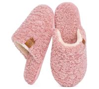 EverFoams Women's Cosy Shearling Memory Foam Slippers Pink, 3-4 UK