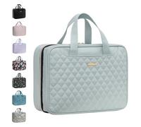 Everfun Hanging Travel Toiletry Bag for Women Traveling With Leakproof Compartment Makeup Cosmetic Organizer Dopp Kit Travel Accessories Essentials Must Have, Mint Green, L, Hanging Toiletry With