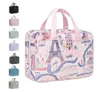 Everfun Hanging Travel Toiletry Bag for Women Traveling with Leakproof Compartment Makeup Cosmetic Organizer Dopp Kit Travel Accessories Essentials Must Have, Urban Roam, Large, Travel Makeup Bag