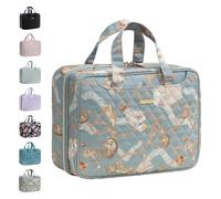 Everfun Travel Hanging Toiletry Bag for Women with Waterproof Compartment Makeup Organizer Dopp Kit Travel Accessories Essential, Mute Green, Large, Travel Makeup Bag