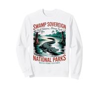 Everglades Gator - National Parks Retro Swamp Wildlife Sweatshirt