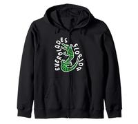 Everglades National Park Cartoon Alligator Minimalism Zip Hoodie
