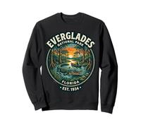 Everglades National Park Florida Vintage Alligator Swamp Art Sweatshirt