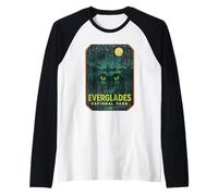 Everglades Night Paddle Shirt Moonlit Canoe Mangroves Raglan Baseball Tee