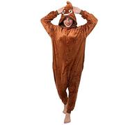 Everglamour 5055601172705 Whitesnow Onesie/Body Suit, Unisex-Adult, Cartoon, Brown, X-Large