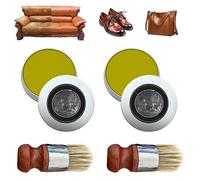 Evergloss Leather Repair, Leather Colour Restorer with Applicator Brush, Leather Repair Cream for Leather Furniture Leather Shoes Leather Bags(2 SET)