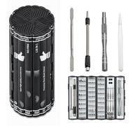 EVERGOODS 128 in 1 Pecision Screwdriver Set,Magnetic Repair Tool Kit Ratchet Screwdriver Set with Magnetic Bit Kit S2 Steel Bits Flexible Extension Shaft - Professional Electronics Tool Kit