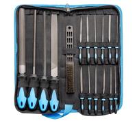 EVERGOODS 12pcs Needle File Set, High Carbon Steel Metal & Wood Files with Case, Half-Round, Round, Triangle and Flat Files for Precision Filing and DIY Work