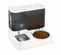 EVERGOODS 2-in-1 Automatic Pet Feeder and Water Dispenser for Cats & Small Dogs - Gravity Pet Feeder and Waterer Set with Food Hopper Water Reservoir, No Electricity Required Pet Feeding Station (XL)