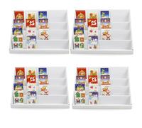 EVERGOODS 2PCS Cardboard Display Stand 38x22x20CM Bookshelf 4 Tier Storage Stands Pre-assembled Retail Display Rack for Toys Books (4PCS)