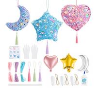 EVERGOODS 3D String Art Kit for Kids, DIY Glow Lantern Arts and Crafts for Girls Boys Age 8-12, Light Up LED String Art Craft Kits for Children Age 9 10 11 Year Old Birthday Presents Easter Gifts Craf