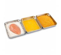 EVERGOODS 3PC Stainless Steel Baking Sheet Set - Rimmed Oven Trays for Cookies, Vegetables & Meat, Non-Toxic, Non-Stick, Heavy Duty, Easy Clean & Dishwasher Safe 25×20×4.5cm