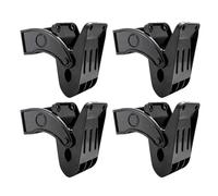 EVERGOODS 4PCS Heavy Duty Mat Clamps Car Wash Floor Mat Clamps,Wall-Mounted Car Mat Cleaning Clip,Multi-Purpose Anti-Slip Spring Clamps for Large Towel&Doormat Auto Detailing Tools (Black)