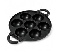EVERGOODS 7-Hole Omelette Pan Non-Stick Egg Cooker - Aluminum Alloy Breakfast Cooking Pan, Takoyaki Cake Mold for Eggs, Pancakes, Burgers, Gas Stove Compatible, 39×28×5.5cm