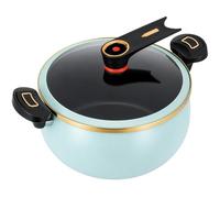 EVERGOODS 8L Stew Pot with Lock Lid Large Capacity - Stock Pot for Braising, Soups, Stews, and Bread Baking, Induction Compatible, Oven & Stovetop Safe, Kitchen Serving Essential (Blue)