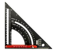 EVERGOODS Adjustable Roofing Square 12 Inch, Aluminum Alloy Rafter Square with Lockable Protractor Arm, Metric & Imperial Carpenter Speed Square for Woodworking, Framing and Roofing