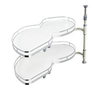 EVERGOODS Blind Corner Cabinet Pull Out Organizer - 2-Tier Slide Out Kitchen Organizer, Lazy Susan Storage for 36 Inch Cabinet (Left Pull)