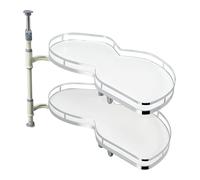 EVERGOODS Blind Corner Cabinet Pull Out Organizer - 2-Tier Slide Out Kitchen Organizer, Lazy Susan Storage for 36 Inch Cabinet (Right Pull)