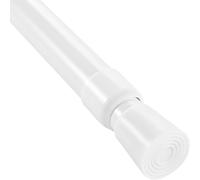 EVERGOODS Curtain Poles, 84-150cm Net Curtain Rod, Extendable Shower Curtain Pole, No Drill Adjustable Tension Rod Telescopic Voile Tension Pole Shower Rail Curtain Pole (White, 84-150cm)