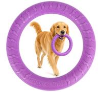 EVERGOODS Dog Fitness Ring 28cm for Bite Training, Heavy Duty Natural Rubber Tug of War Toy for Small Medium Large Dogs, Interactive Teeth Cleaning Agility Chew Toy for Outdoor Indoor Play