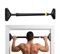 EVERGOODS Doorway Pull Up Bar, Adjustable Pull Up Bar for Door Frame 75-94 cm, No Drill Chin Up Bar with 360° Gear Lock System, Heavy Duty Steel Exercise Bar, Supports Up to 200 kg